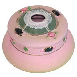 Schafer & Vater Pink Jasperware Hair Receiver #986336