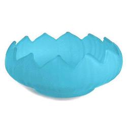Lotus Blue Satin Glass Centerpiece Bowl #986342
