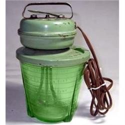 Electric Green Depression Glass VIDRIO Mixer  #986345