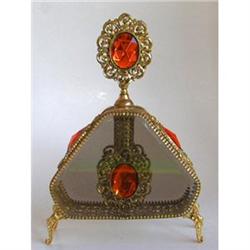 Jeweled, Filigree, Beveled Glass Ormolu Perfume #986350