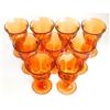 Image 1 : Flared Marigold Depression Glass Goblet Set #986357