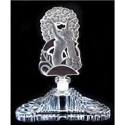 Bohemian Crystal Art Deco Lady Perfume Bottle #986370