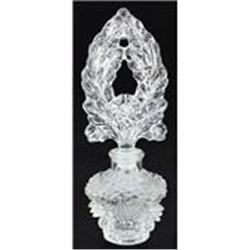 Czech Flower Basket Crystal Perfume Bottle #986379