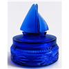 Image 1 : SAILBOAT Blue Depression Glass Dresser Jar #986391
