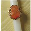 SIGNED 1960's HAND-MADE 14K/ CARNELIAN RING #986496