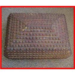 Huge Tramp Folk Art Chipped Wood Box #986511