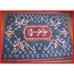 Unusual Middle Eastern Shag-Like Colorful Rug #986529