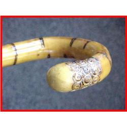 Vintage Handcarved Bamboo Wood Cane #986533