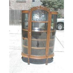  Curved Glass China Cabinet #995712