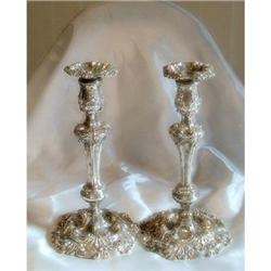 A Pair of George III Silver Candlesticks #995726