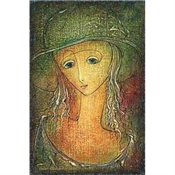 "Romantic Girl" by Omar Chkhaidze - Rare oil #995730