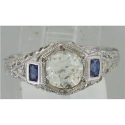 1.10ct Diamond and 0.20tcw Sapphire Art Nouveau #995788