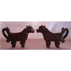 A Pair  Of Vessels in The Shape Of An Ox - Ming #995915