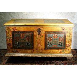 AUTHENTIC ANTIQUE PAINTED BLANKET CHEST c.1850 #995930