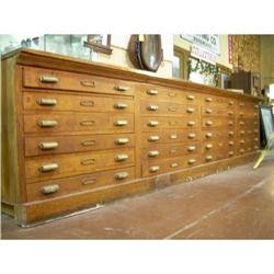 Huge 24 Drawer Oak Cabinet #995941