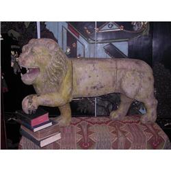 Wooden Lion Scuplture #995949