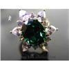 Image 1 : RHJ Rich Green  Simulated Emerald (YAG) Ring  #1006910