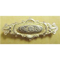 Ornate 9c Victorian Etruscan BAR PIN #1006963