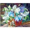 Image 1 : "Lilac in a basket" oil in impressionism style #1007021