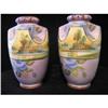 Image 1 : Matching Set NIPPON  Moriage Pinched Side Vases#1007040