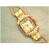 Image 1 : 14k Ruby and Diamond  Retro Lady's Wristwatch #1007053