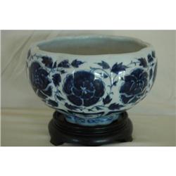 Chinese Blue and White Porcelain Brushwasher #1007083