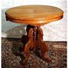 Image 1 : VICTORIAN WALNUT OVAL LAMP TABLE F-21 #1007134