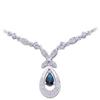 Image 1 : WhiteGold SAPPHIRE DIAMOND NECKLACE #1007152