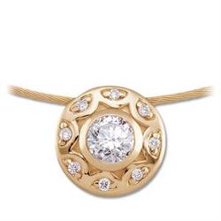 14K Gold Necklace DIAMOND SLIDE PENDANT #1007154