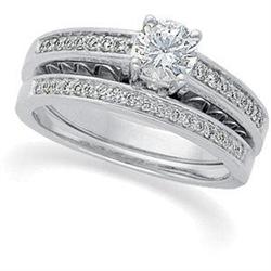 WhiteGold DIAMOND ENGAGEMENT RING .59 CTS! #1007161