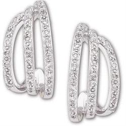  14k White Gold DIAMOND EARRINGS #1007167