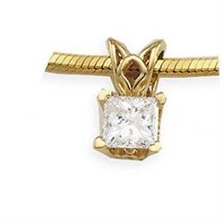 14K PENDANT  PRINCESS CUT DIAMOND .25 CTS! #1007170