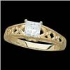 Image 1 : 14K PRINCESS CUT ENGAGEMENT RING .75 CARATS  #1007190