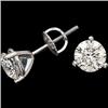 Image 1 : WHITEGOLD  DIAMOND EARRINGS  .75 CARATS #1007210