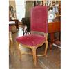 Image 1 :  Set 6 Red Velvet upholstered side chairs #1007411