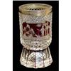 Image 1 :  Bohemian Ruby Goblet with Hunting Scene #1007493