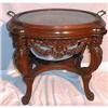 Image 1 : Finely Carved Walnut Coffee Table  #1007541