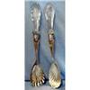 Image 1 : Victorian Sterling & Cut Glass Crystal Servers #1007547
