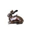Image 1 : Old Japanese Bronze Rabbit Bunny Censer Koro  #1007589