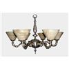 Image 1 : Cast Bronze and alabaster chandelier #1007654