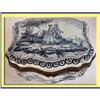 Image 1 : SIGNED 18C DELFT HANDPAINTED SNUFF JEWELRY BOX #1007763