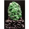 Image 1 : Natural Imperial Green Jade 5 Fu Lions Foo Dogs#1017427