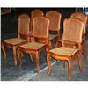 Image 1 : French Set of 6 Caned Chairs c.1940 #1017542
