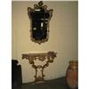 Image 1 : French Guilded Console with Marble and Mirror #1017544