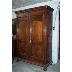 French 18th C. Walnut Provence armoire  #1017570