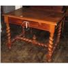 Image 1 : 19th c. French walnut desk with turn legs #1017877