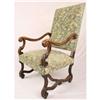 Image 1 : 1920s Walnut Provincial Tapestry Arm Chair #1017940