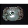 Image 1 : Antique jadeite plaque with intricate high #1018011
