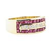 Image 1 : 1.03 ctw Ruby And Diamond Ring - 14KT Yellow Gold