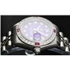 Image 6 : Rolex Ladies Stainless Steel Purple Diamond & 18K Gold Ruby Bezel Datejust